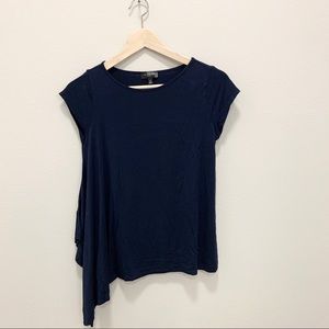 The Limited Dark Navy Soft Stretchy Asymmetric Top